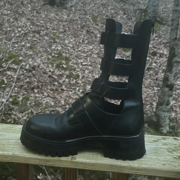 Jonak Size 8 Women's Black Strappy Boots - Picture 5 of 10